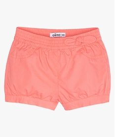 GEMO Short bébé fille bloomer à taille élastiquée Rose