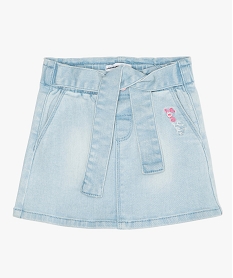 jupe bebe fille en jean - lulu castagnette gris jupesB586001_1