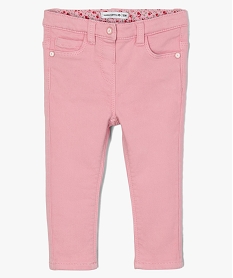 GEMO Pantalon bébé fille en toile extensible – LuluCastagnette Rose