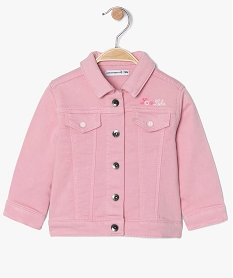 veste bebe fille en jean colore - lulu castagnette rose vestesB587101_1