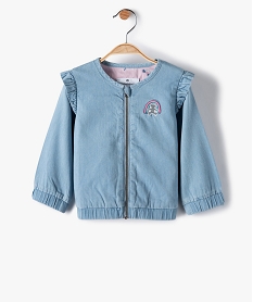 GEMO Blouson bébé fille avec volants sur les épaules - Lulu Castagnette Gris