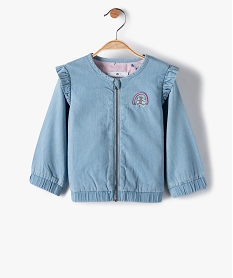 blouson bebe fille avec volants sur les epaules - lulu castagnette grisB587301_1