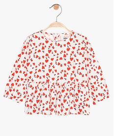 GEMO Blouse bébé filles à manches longues et boutons au dos Multicolore