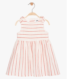 robe bebe fille sans manches a rayures imprimeB589601_1