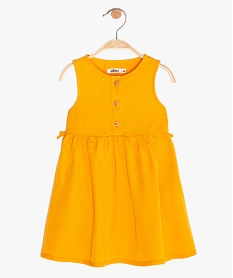 GEMO Robe bébé fille sans manches en Lyocell Jaune