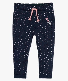 GEMO Pantalon bébé fille jogger en molleton - Lulu Castagnette Bleu