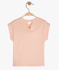 tee-shirt bebe fille coupe loose a motif en relief rose tee-shirts manches courtesB592801_3