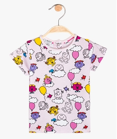 GEMO Tee-shirt bébé fille imprimé - Monsieur Madame Multicolore