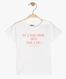 GEMO Tee-shirt bébé fille à message humoristique - GEMO x Les Vilaines filles Blanc