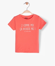 tee-shirt bebe fille a message humoristique - gemo x les vilaines filles roseB593301_1