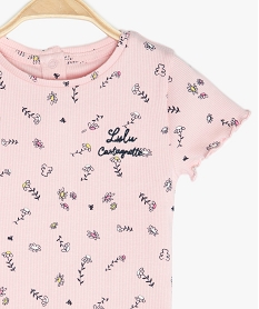 tee-shirt bebe fille a motifs fleuris – lulucastagnette multicoloreB593501_2