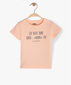 GEMO Tee-shirt bébé fille à message humoristique - GEMO x Les Vilaines filles Rose