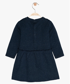 robe bebe fille matiere sweat a manches longues bleuB596401_3