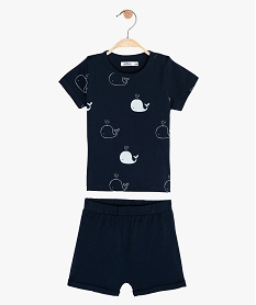 pyjama bebe garcon 2 pieces avec motifs baleines bleu pyjamas 2 piecesB599701_1