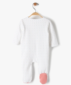 pyjama bebe fille a motifs pois 100 coton biologique beigeB601101_4