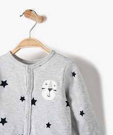 pyjama bebe garcon a motifs etoiles 100 coton biologique grisB601301_2