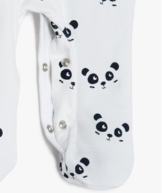 pyjama bebe en jersey motif pandas blancB601401_4