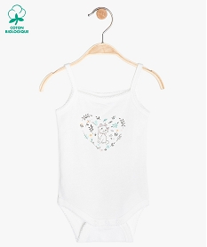 GEMO Body bébé fille à bretelles motif Aristochats - Disney Blanc