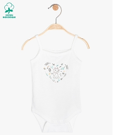 body bebe fille a bretelles motif aristochats – disney blanc body manches courtesB605401_1