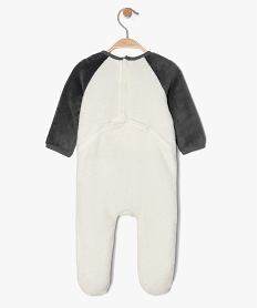 pyjama bebe en maille peluche bicolore blancB608001_2