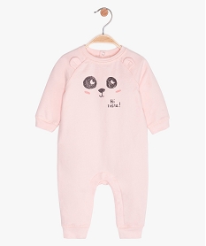GEMO Combinaison bébé sans pieds à motif panda Rose
