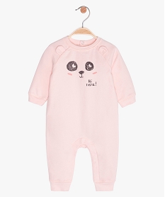 GEMO Combinaison bébé sans pieds à motif panda Rose