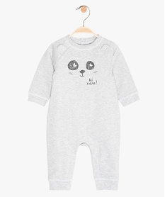 pyjama bebe sans pieds en jersey grisB608801_1