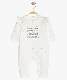 combinaison bebe en jersey a motif etoiles beigeB608901_1