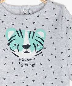pyjama bebe en jersey a motif tigre multicoloreB609201_2