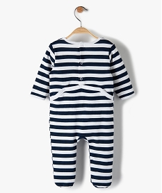 pyjama bebe garcon a rayures avec message sur l’avant imprimeB609401_3