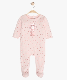 GEMO Pyjama bébé fille en jersey imprimé fleuri Imprimé