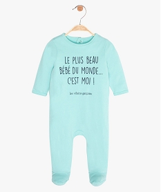 GEMO Pyjama bébé garçon à message humoristique - GEMO x Les Vilaines filles Vert