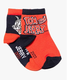 chaussettes bebe garcon bicolores (lot de 2) – tom and jerry orange chaussettesB612001_1