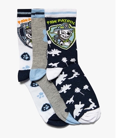 GEMO Chaussettes garçon tige haute La PatPatrouille (lot de 3) Bleu