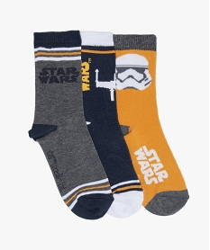 GEMO Chaussettes garçon à motifs (lot de 3) – Star Wars Multicolore