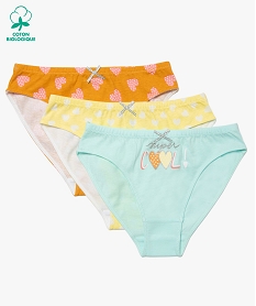 GEMO Culottes fille imprimées avec nœud pailleté (lot de 3) Multicolore