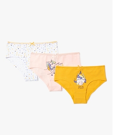 shorties fille imprimes avec nœud paillete (lot de 3) multicoloreB615101_1