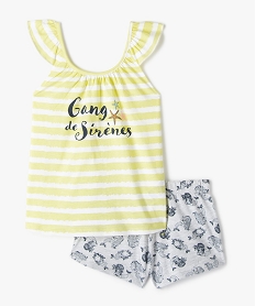 GEMO Pyjashort fille thème sirènes Imprimé