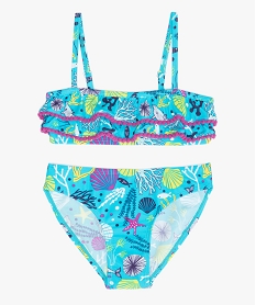 GEMO Maillot de bain fille avec motifs marins Imprimé