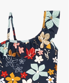 maillot de bain fille une piece asymetrique avec motifs fleuris imprimeB617101_2
