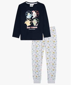 pyjama garcon bicolore a motifs - pokemon bleu pyjamasB618401_1