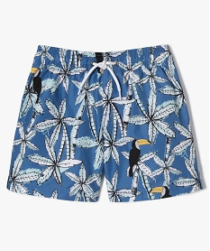 short de bain garcon avec motifs palmiers bleuB619501_1