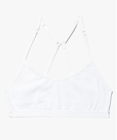 GEMO Brassière fille à fines bretelles multipositions blanc standard