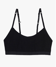 GEMO Brassière fille à fines bretelles multipositions Noir