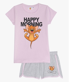 GEMO Pyjama fille deux pièces avec motif – Tom and Jerry Violet