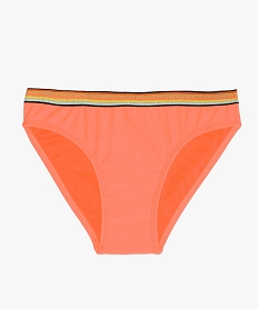 GEMO Slip de bain fille avec ceinture multicolore Orange