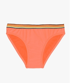 slip de bain fille avec ceinture multicolore orangeB622001_1