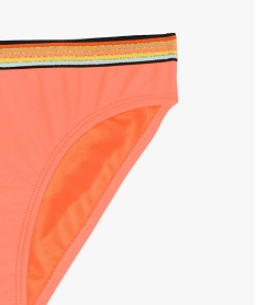 slip de bain fille avec ceinture multicolore orange maillots de bainB622001_2