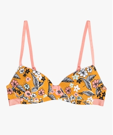 GEMO Soutien-gorge fille imprimé en coton biologique Multicolore