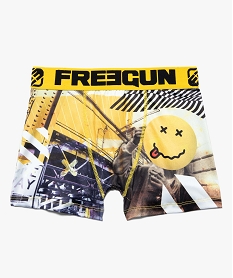 boxer garcon en microfibre imprime emoji - freegun multicoloreB624301_1